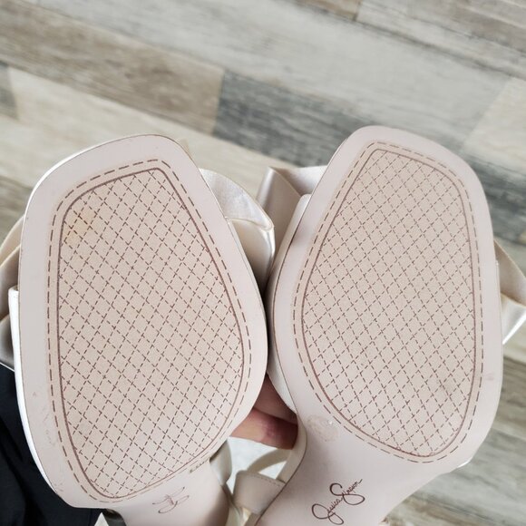 Jessica Simpson Olivine Women Heel Sandal White Ankle Strap Stiletto Heel - Picture 11 of 12